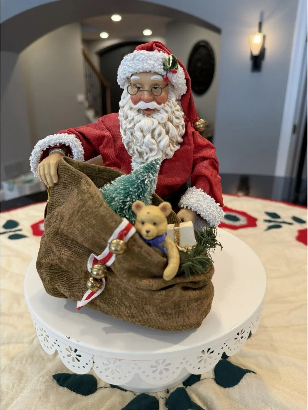 Vtg 1998 Possible Dreams Clothique Santa W/Toy Bag With Tag